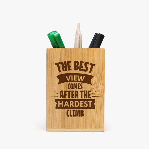 Positivity Wooden Pen Stand: Best View