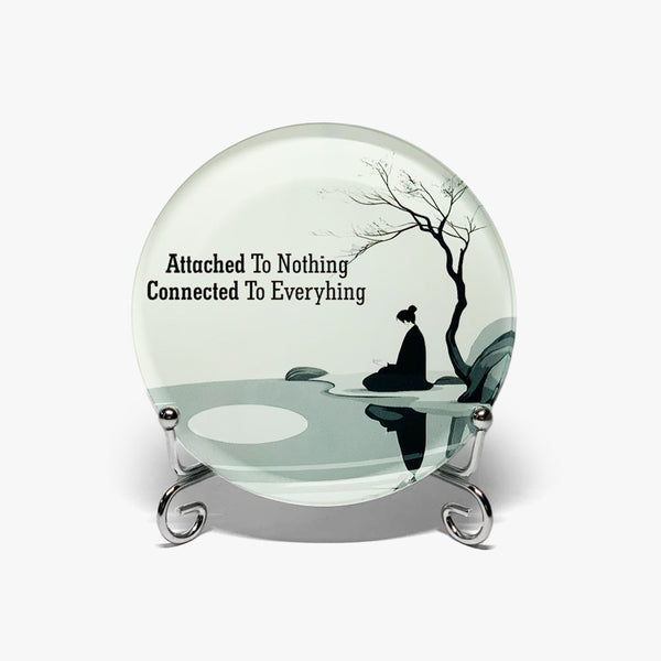 Zen Round Glass Display: Attached to Nothing