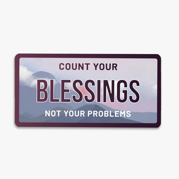 Positivity License Plate Fridge Magnet: Blessings