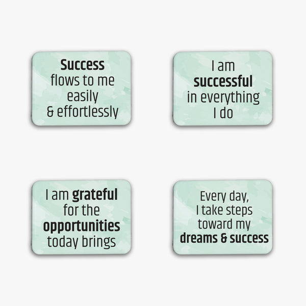 Affirmation Fridge Magnet Set: Success (Pack of 4)