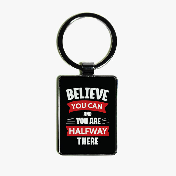 Positivity Leather Keyring: Believe