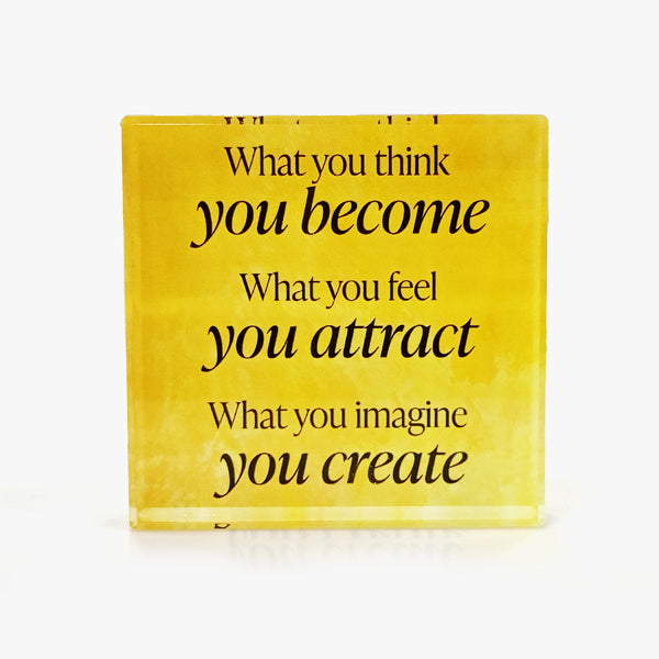 Inspirational Glass Block: Think