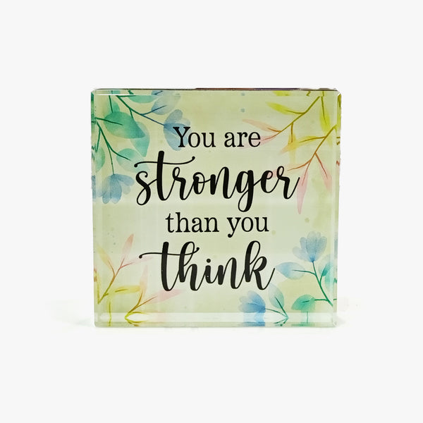 Inspirational Glass Block: Strength