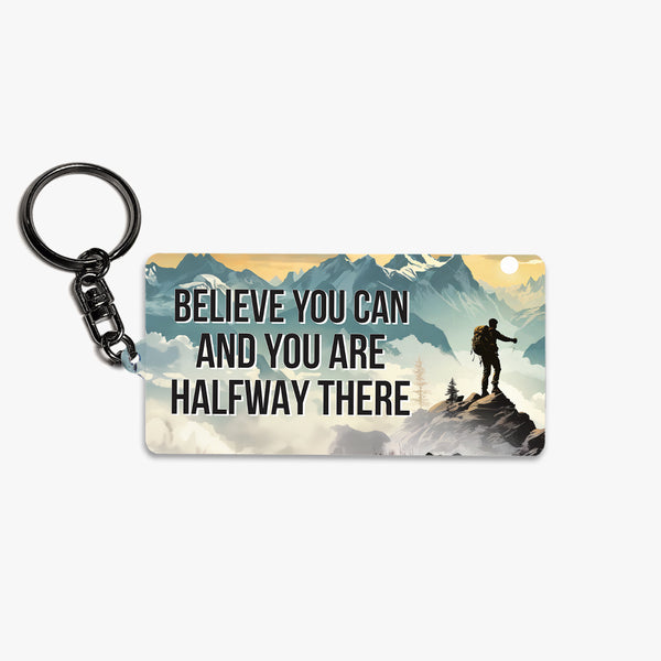 Positivity Metal Keychain: Believe You Can