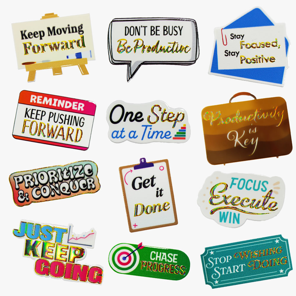 Inspirational Office Interior Products I Productivity Sticker Set I Fo ...