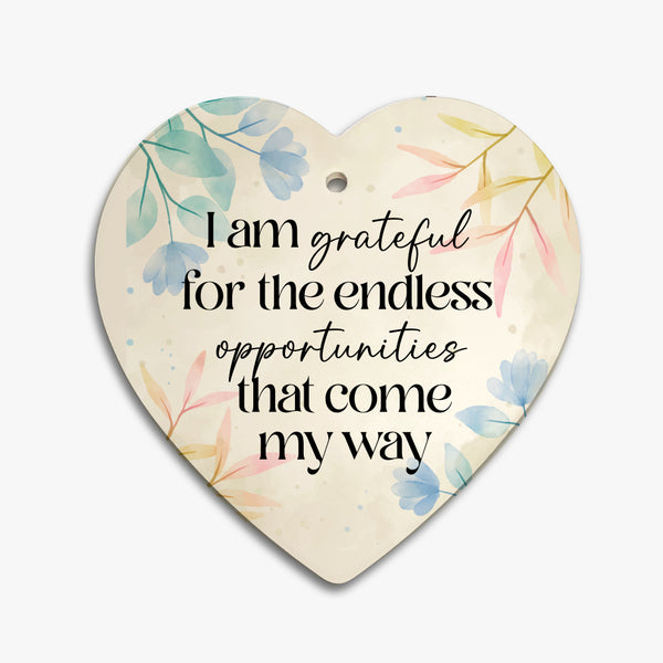 Grateful Heart Ceramic Hanging: Endless Opportunities