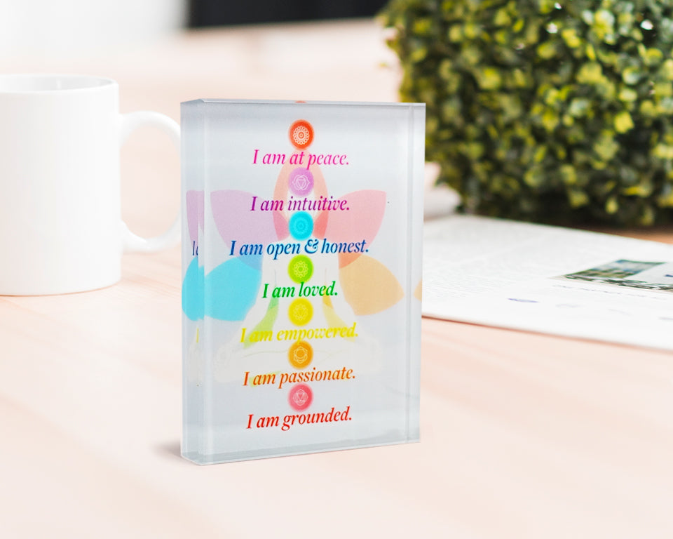 Affirmation Glass Block