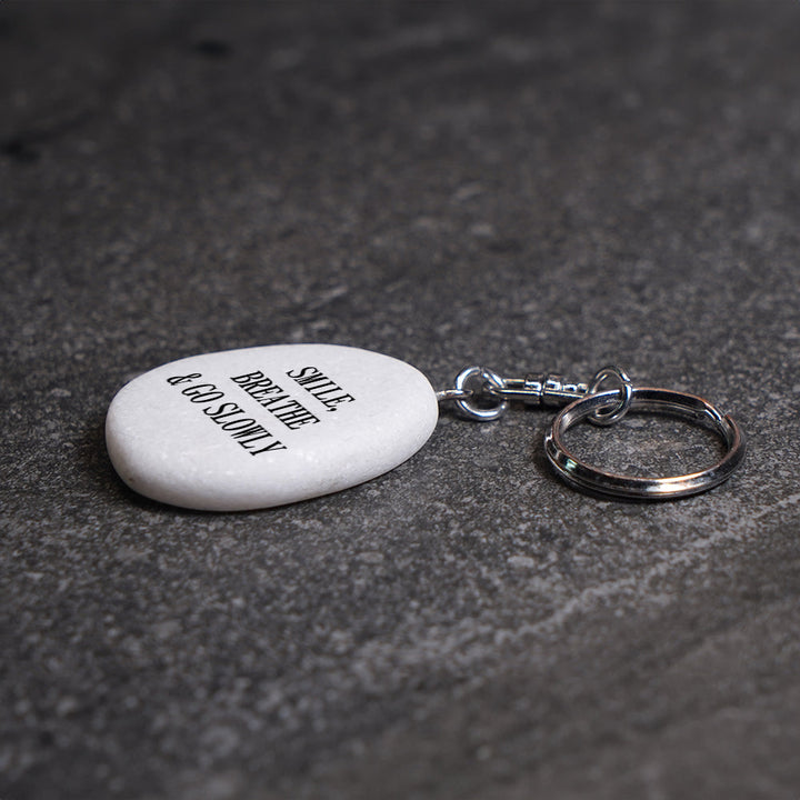 Zen Keychain Zen Marble Keychain: Go Slowly – Motivational Gifts