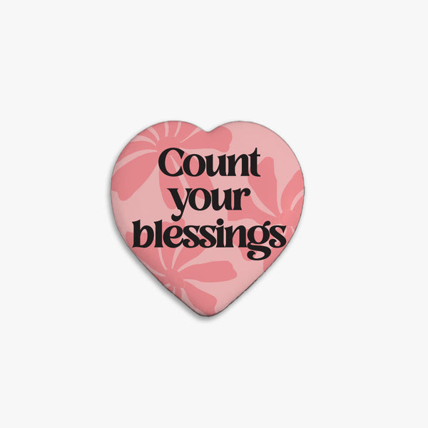 Positivity Heart Fridge Magnet: Blessings