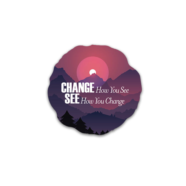 Positivity Ceramic Fridge Magnets: Change