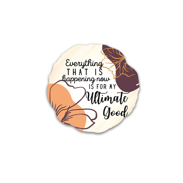 Affirmation Round Ceramic Fridge Magnets: Ultimate Good