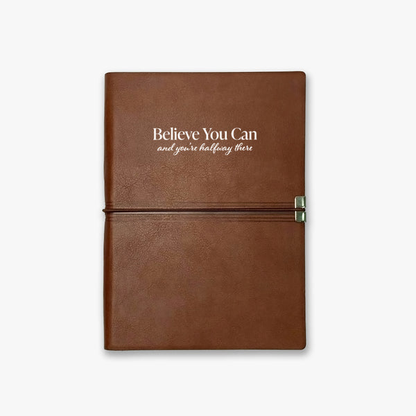 Positivity Leather Diary: Believe You Can