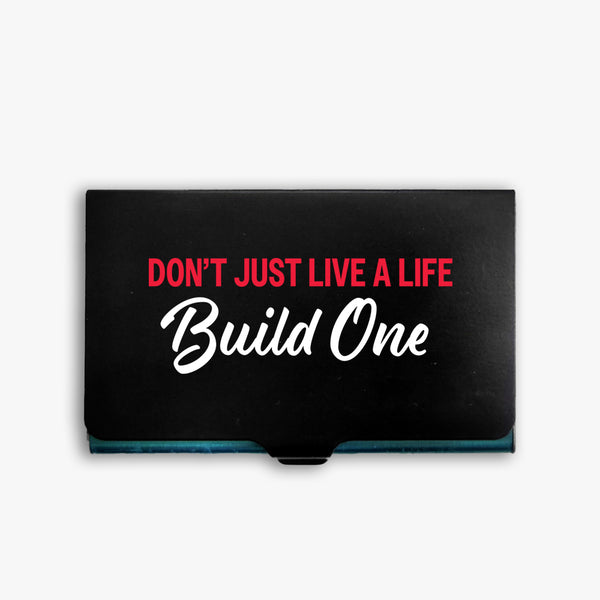 Positivity Metal Card Holder: Build a Life