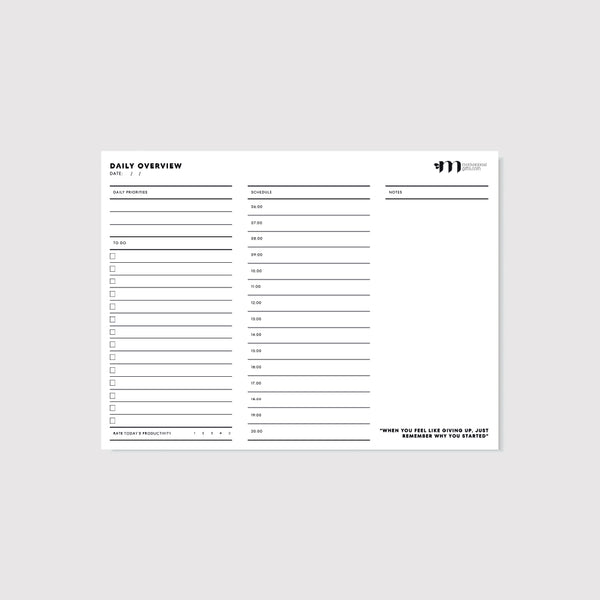Adhesive White Board Sheet : Daily Overview