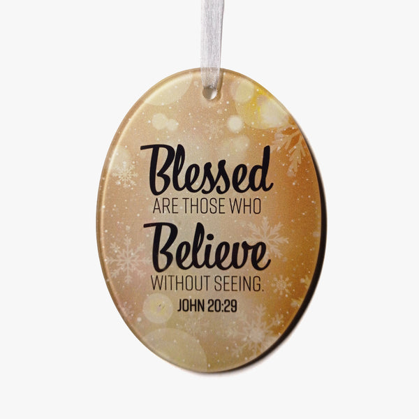 Positivity Glass Ornament: Believe