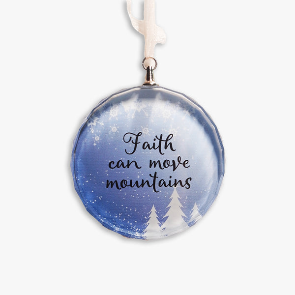 Positivity Glass Ornament: Faith