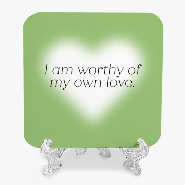 Affirmation Marble Display: Worthy of Love