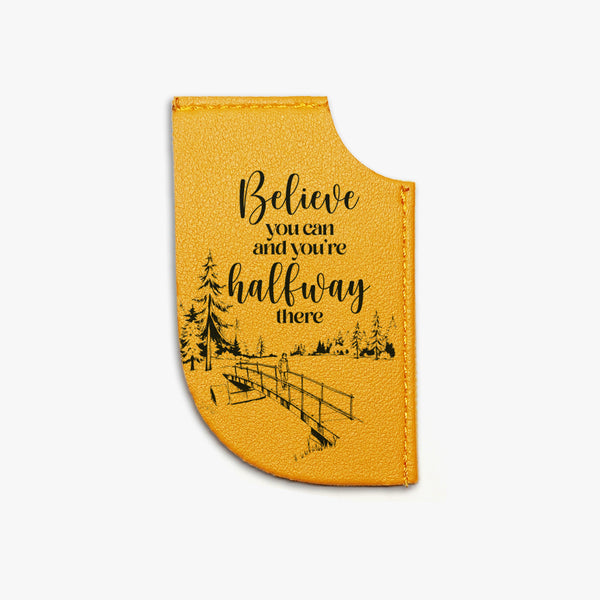 Positivity Leather Bookmark: Believe You Can