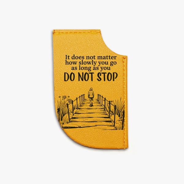 Positivity Leather Bookmark: Don't Stop