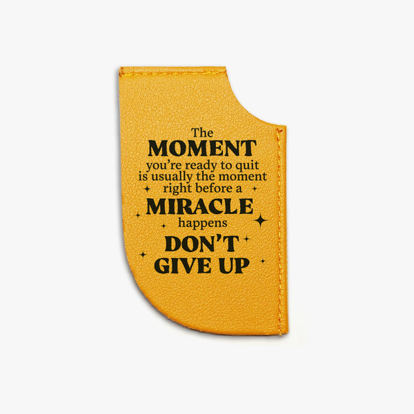 Positivity Leather Bookmark: Moment Before Miracle