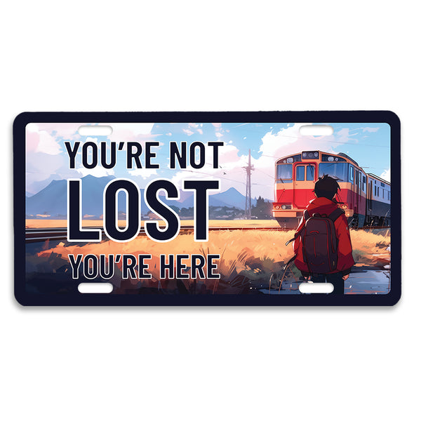 Travel License Plate: Here on Purpose