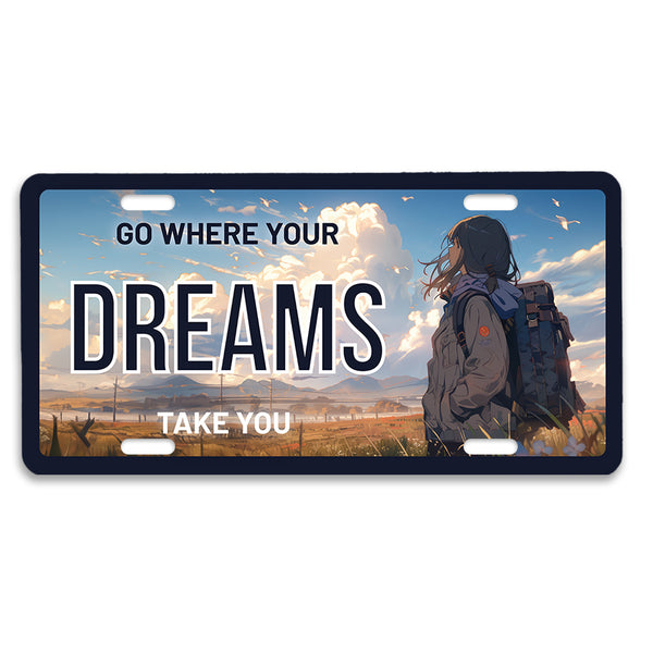 Travel License Plate: Path to Dreams