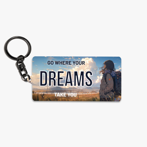 Travel Metal Keychain: Path to Dreams