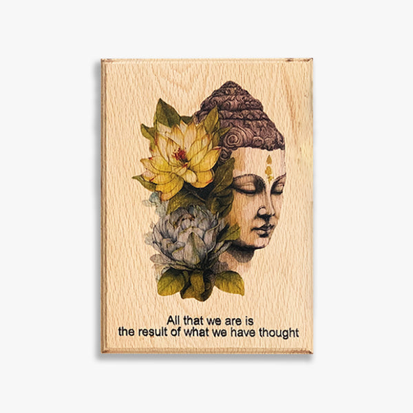 Inspirational Wooden Plaque: Buddha