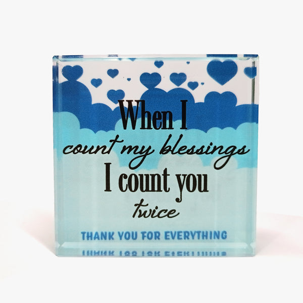 Motivational Glass Block: Blessings