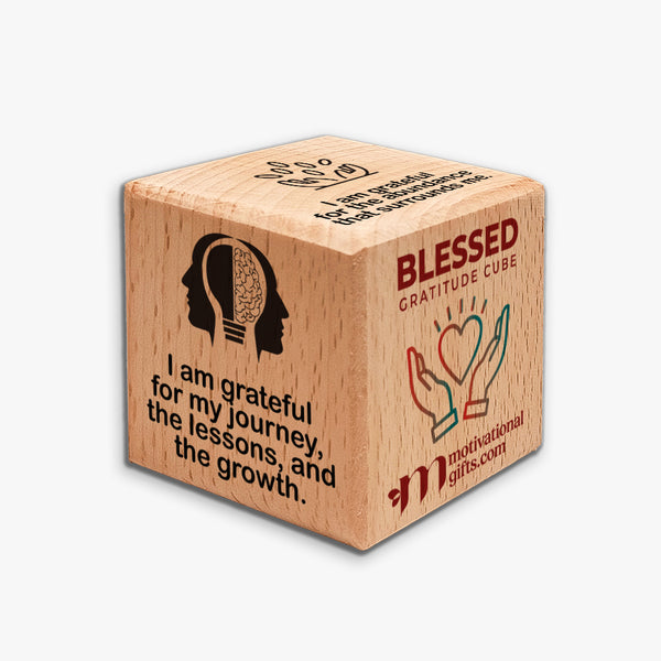 Grateful Wooden Cube: Blessed