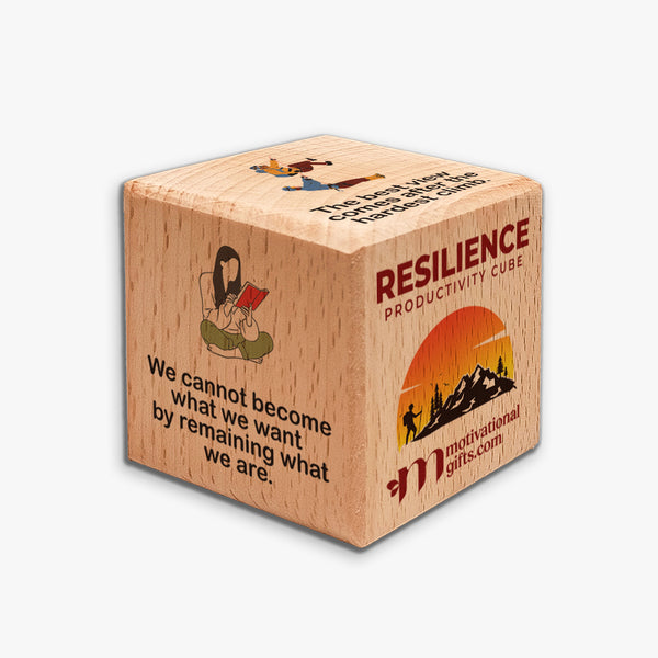 Productivity Wooden Cube : Resilience