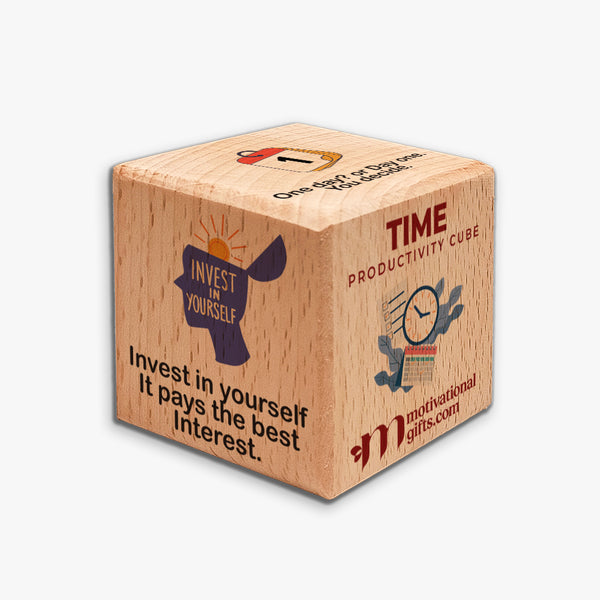 Productivity Wooden Cube : Time