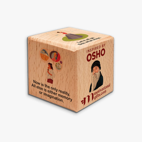 Inspirational Wooden Cube : Osho