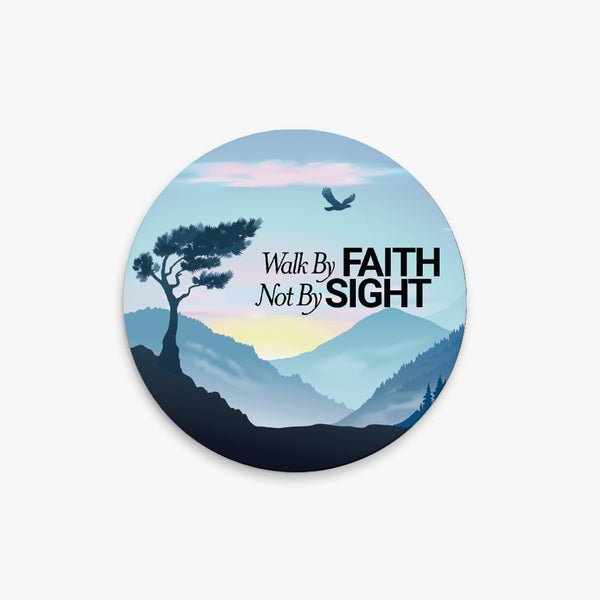 Positivity Round Ceramic Coaster: Faith