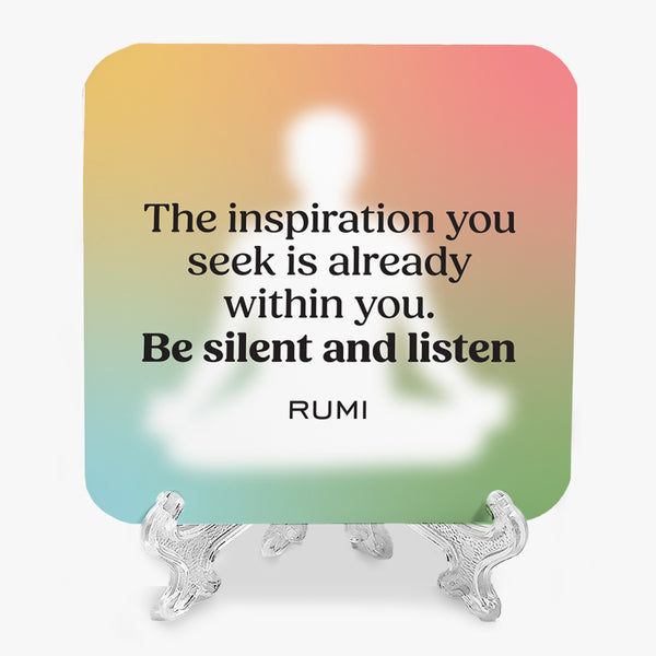 Inspirational Marble Display: Rumi