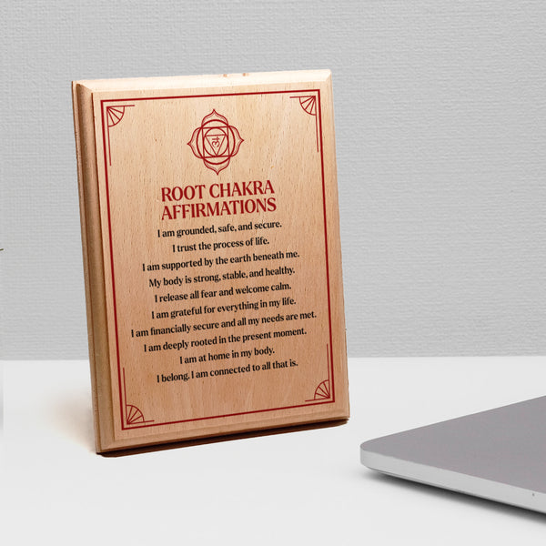 Affirmation Wooden Plaque: Root Chakra