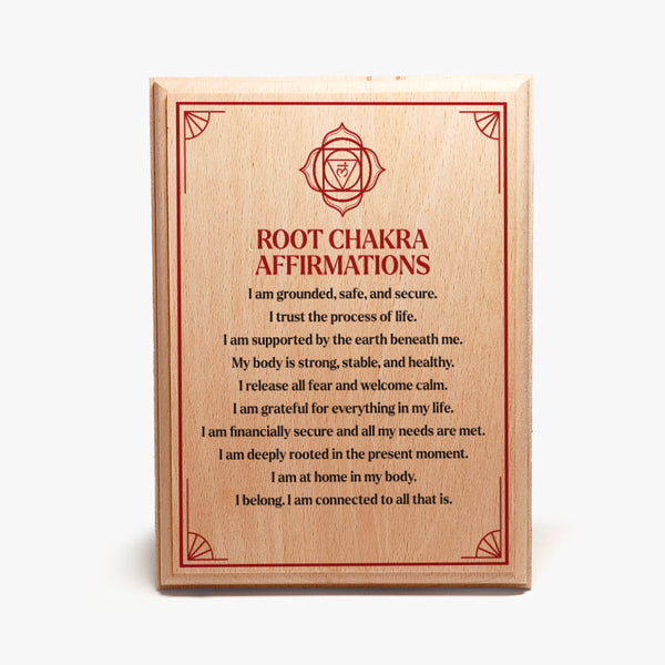 Affirmation Wooden Plaque: Root Chakra