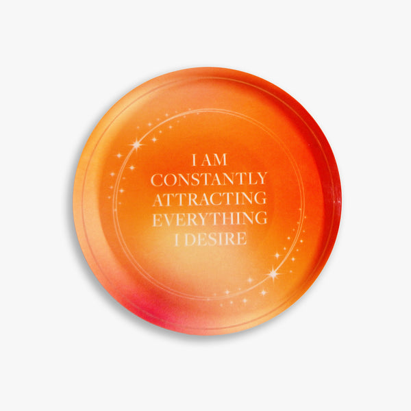 Affirmation Glass Paperweight: Manifestation